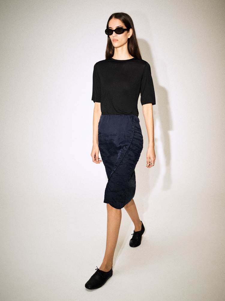 シルクジャージーTシャツ